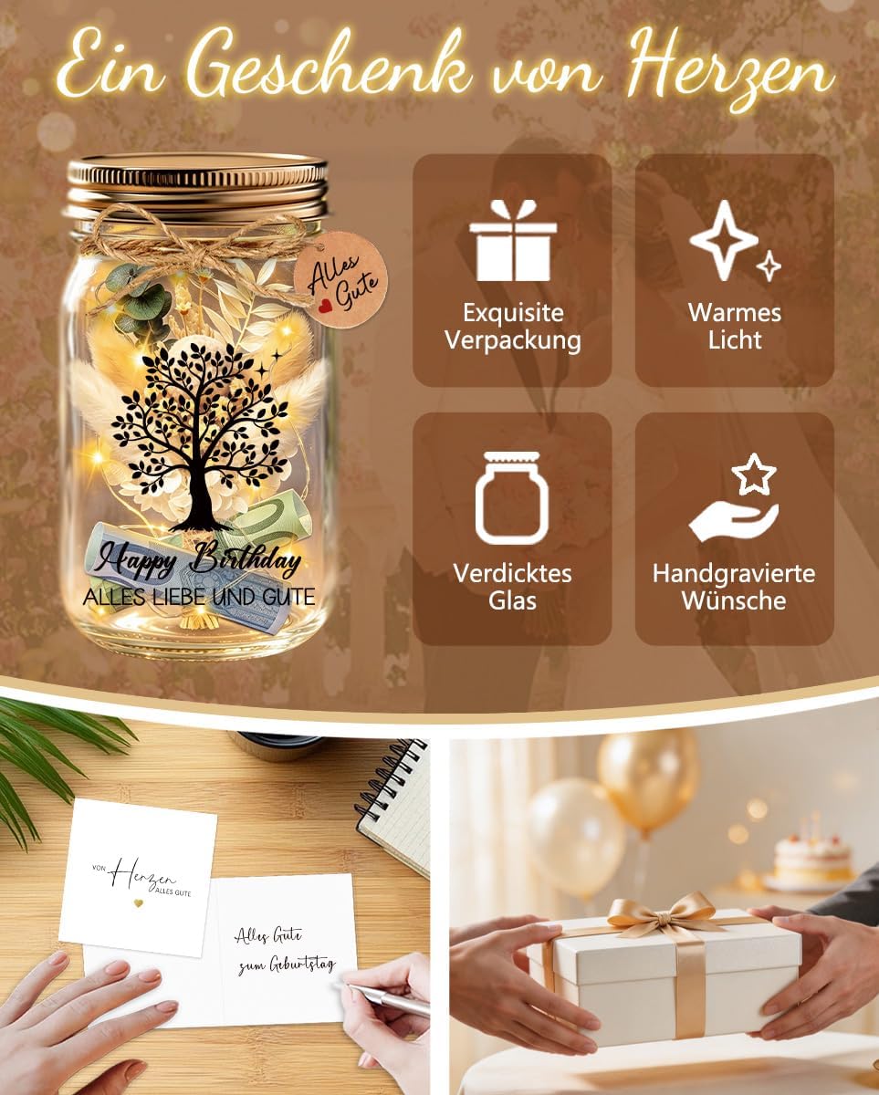 Birthday Gift for Women, LED Bottle Light, Money Gifts, Birthday – Bild 5