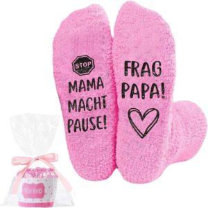 Lustige Geschenke für Frauen Mama Oma Rutschfest Socken mit Spruch Lustige Socken Damen Geburtstagsgeschenk für Frauen Geschenkideen Weihnachtsgeschenke Geburtstag Muttertag Geschenk für Mutter