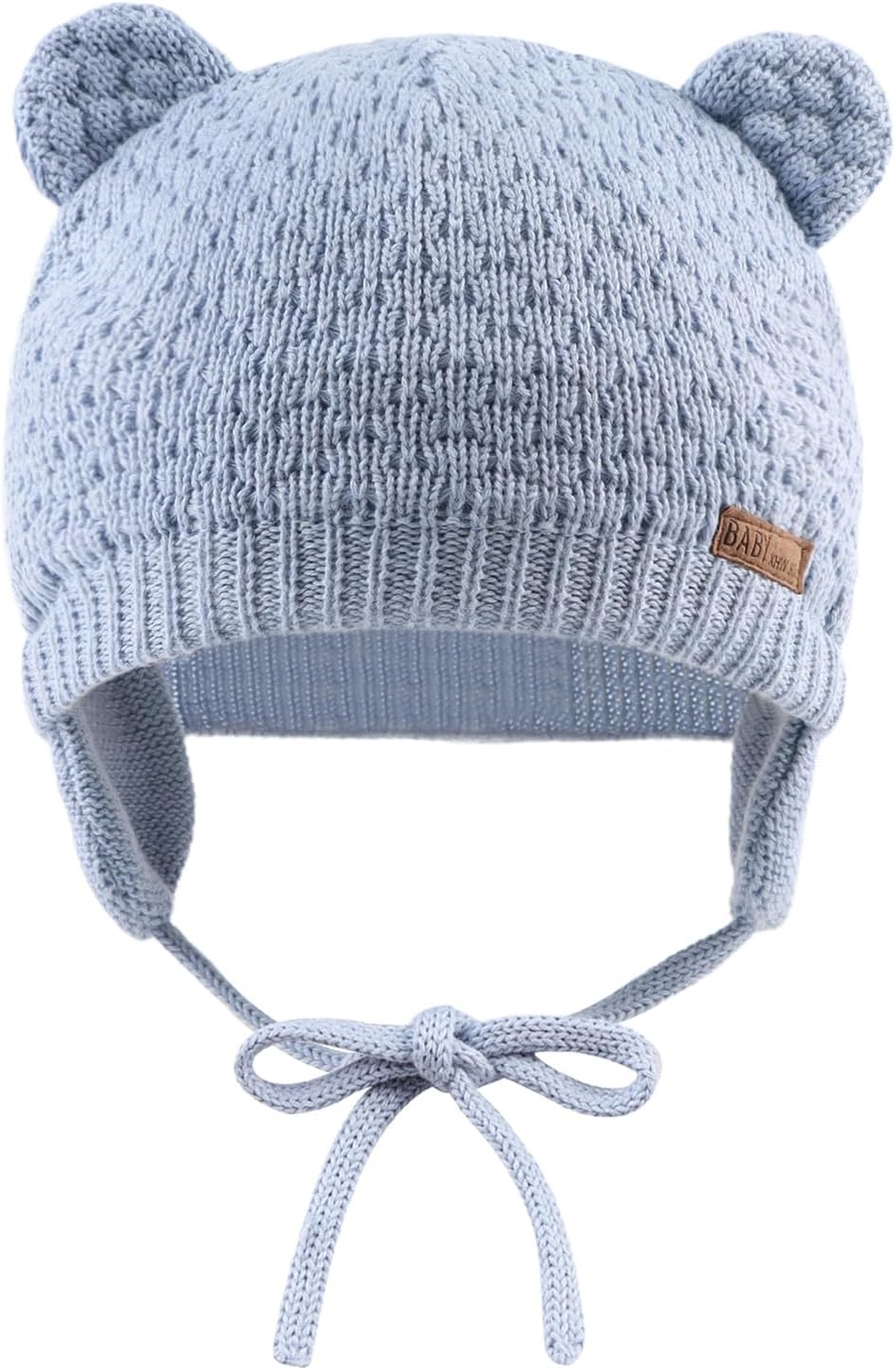 XIAOHAWANG Baby Winter Hat Boys Girls Warm Knitted Hats Soft with Cute Bear Ears – Bild 2