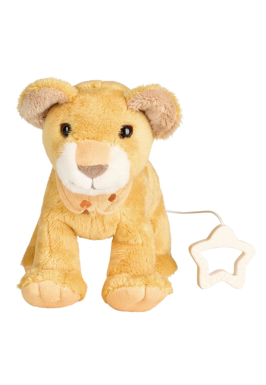 Sterntaler Music Box M Lion Leo - Made of Soft Fabric - Removable Musical Mechanism - Melody: Sandman, Dear Sandman, Practical Star Handle - Sleep Aid - Gift, from Birth, Matte Yellow – Bild 4