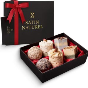 Satin Naturel 6 Luxury Organic Bath Bombs Gift for Women
