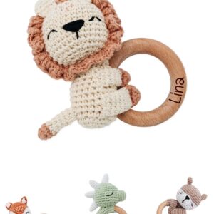 Bärenfreunde Grasping Toy, Baby Rattle, Teething Ring Baby Personalised