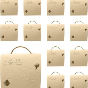 ONEBO Pack of 20 Small Wedding Gift Boxes, Candy Treat Box, DIY Party Favour Gift Boxes, Champagne Coloured Small Gift Boxes for Wedding Party Birthday Decoration