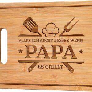 CheriGift Dad Gift, Birthday, Birthday Gift for Dad, BBQ Bamboo Chopping Board, Gifts for Father, Grandpa, Birthday, Christmas, Father’s Day