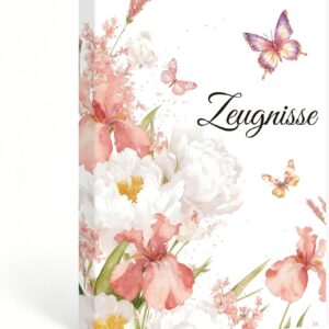 A4 30 Transparent Pockets Certificate Folder - Premium Certificate Folder Girls & Boys as Certificate Folder and Certificate Folder Personalised Accessories, Suitable for School Supplies and Gifts for
