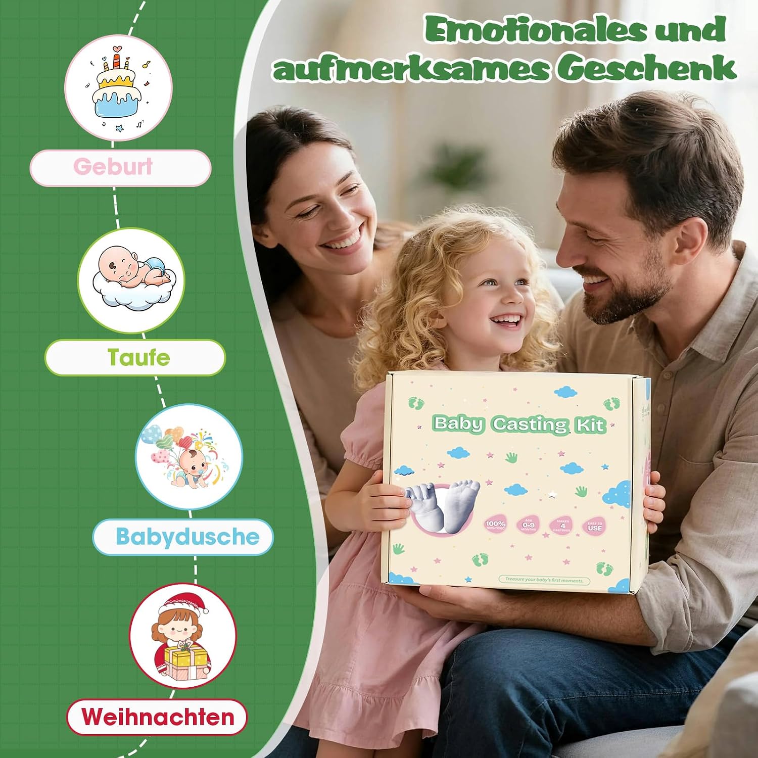 Plaster cast baby hand and foot for 4 casts, non-toxic – Bild 7