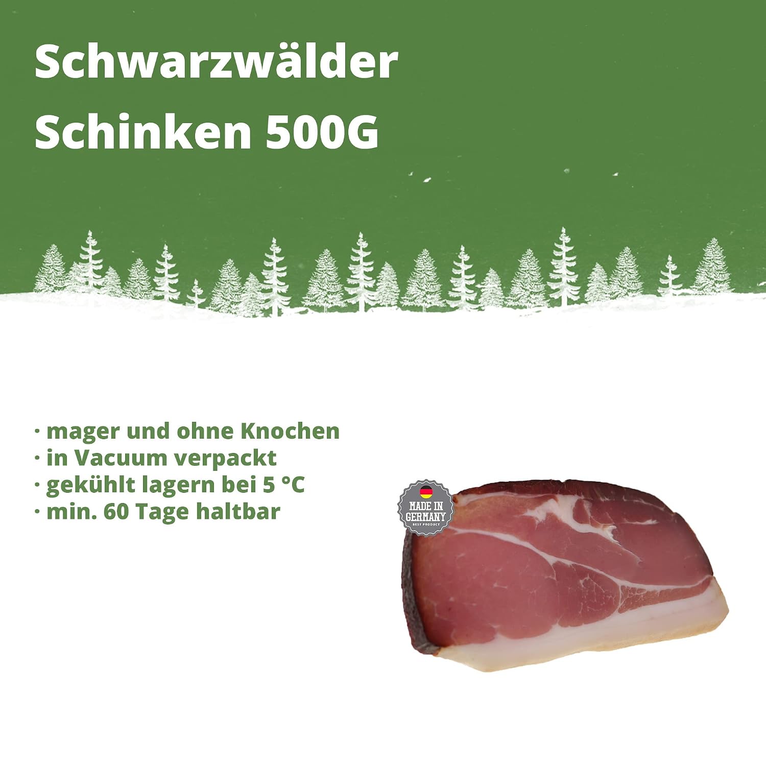 Schwarzwald Butcher Shop - Heimat Canned Sausage Set - Great Gift Package with Durable Canned Sausages, Ham, Salami, Farmer's Sausages, Old Baden Mustard - 8 Pieces – Bild 3