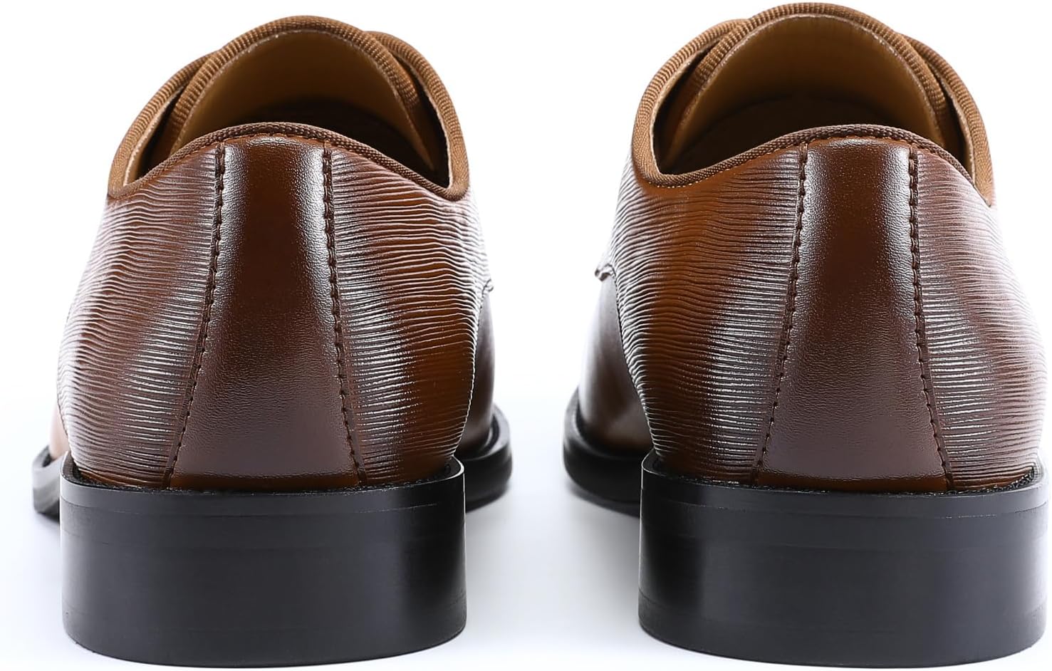 Allthemen Men's Dress Shoes Modern Lace-Up Leather Business Shoes Derby Lace Leather Shoes – Bild 3