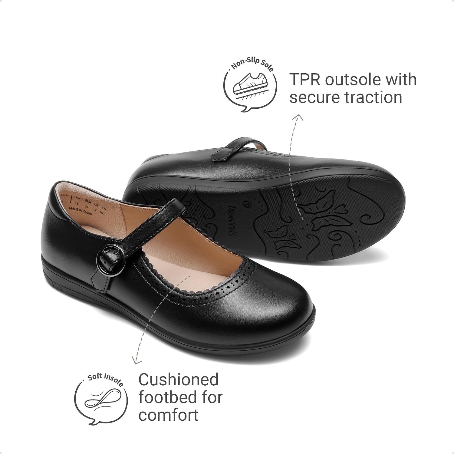 DREAM PAIRS Ballerina Girls' Uniform Shoes – Bild 6