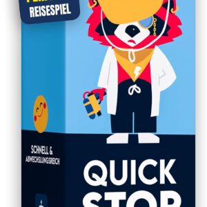 ATM Gaming QuickStop – The Letter Duel – Family Edition – Card Game for Children and Families – Fast and Crazy – 2 to 7 Players – Card Game from 7 Years – Family Game