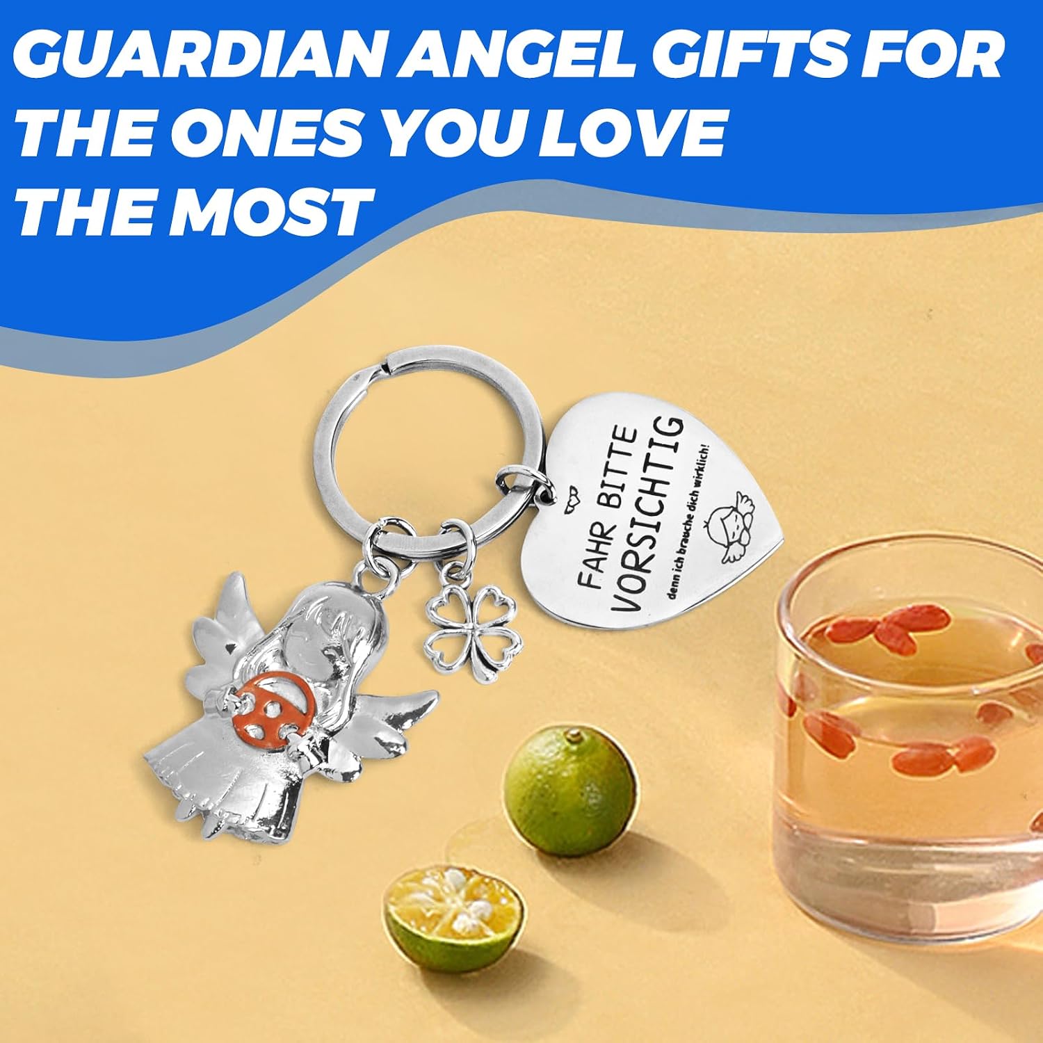 Driving Licence Passed Gift for Women, Lucky Charm Car with Guardian Angel Keyring & Parking Disc, Multifunctional Car Accessories for New Drivers – Bild 3
