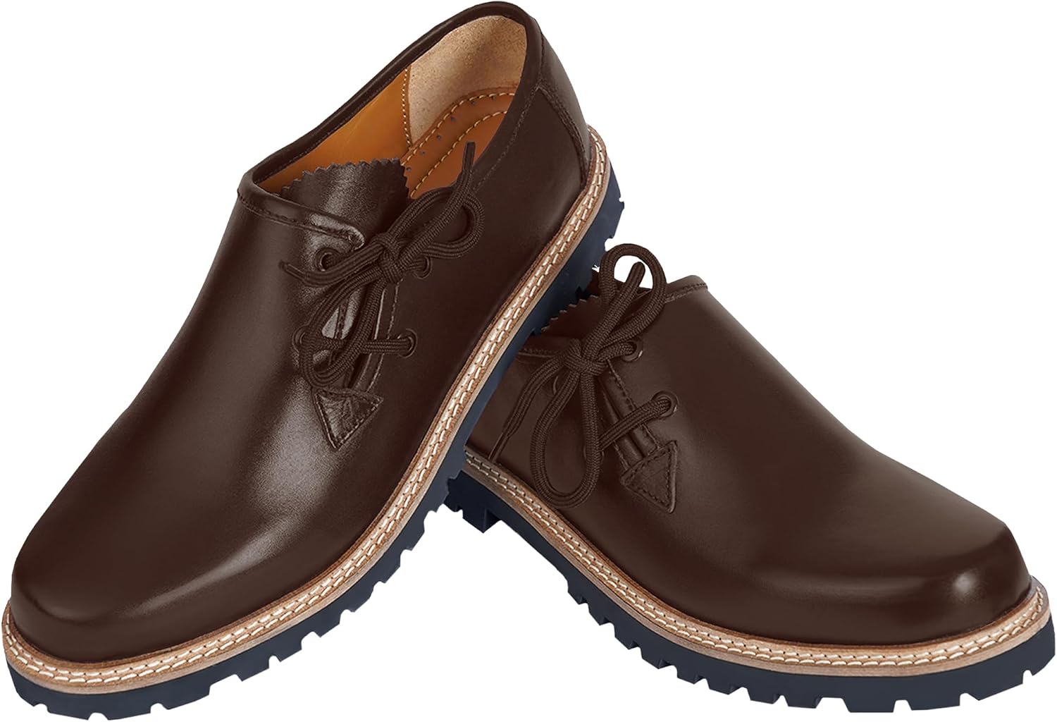German Wear Haferlschuhe Traditional Shoes Made of Smooth Leather Original Handmade