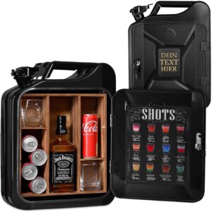 Maverton 20L Canister Mini Bar with Engraving, Jerrycan Metal Mobile Bar