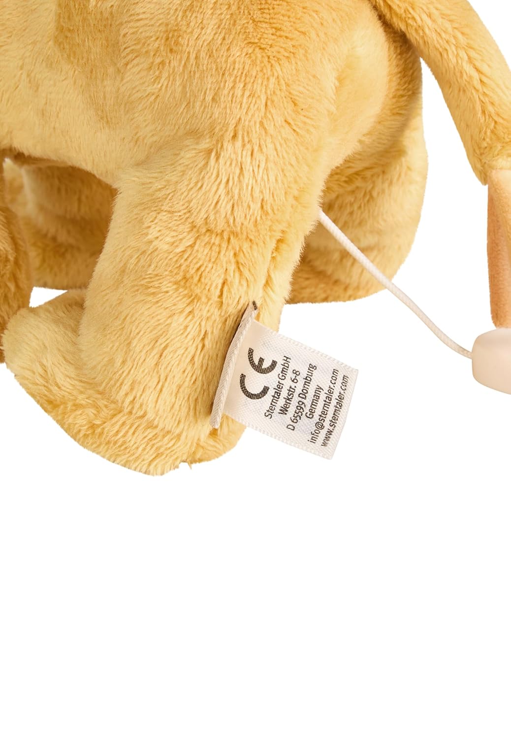 Sterntaler Music Box M Lion Leo - Made of Soft Fabric - Removable Musical Mechanism - Melody: Sandman, Dear Sandman, Practical Star Handle - Sleep Aid - Gift, from Birth, Matte Yellow – Bild 7