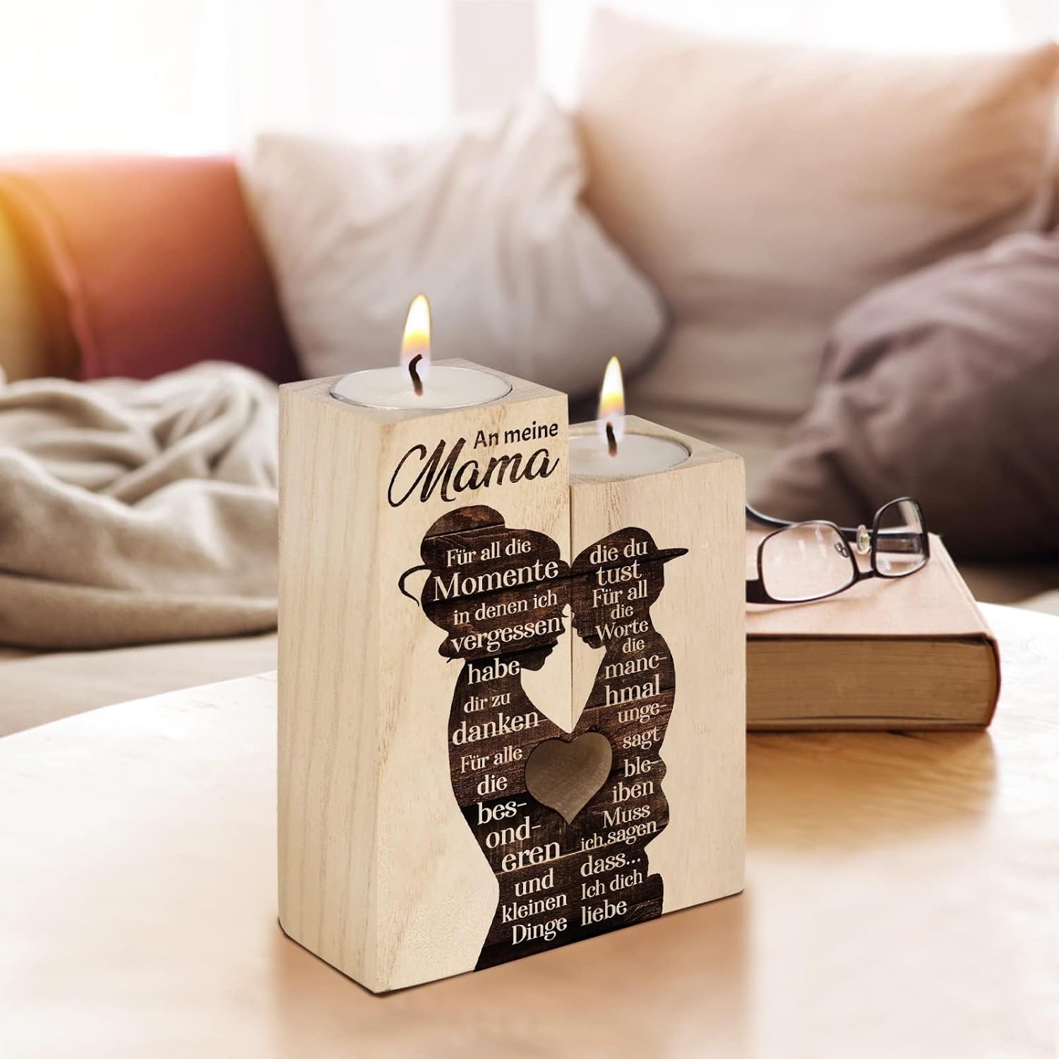 Vetbuosa Mother's Day and Birthday Gifts for Mum from Son, Candle Holder – Bild 2