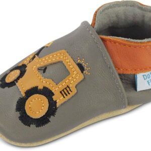 Dotty Fish Soft Baby Children’s Leather Shoes with Soft Suede Soles, Baby Shoes for Boys and Girls, EU 17-28 (UK 1-10)