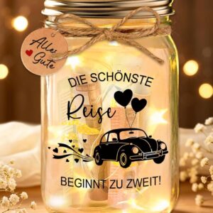 Wedding Money Gift - LED Bottle Light Money Box with Card, Wedding Gifts for Bride and Groom, Creative Wedding Gift Money, Engagement Gift, Wedding Anniversary, Wedding Gift, Wedding Decoration