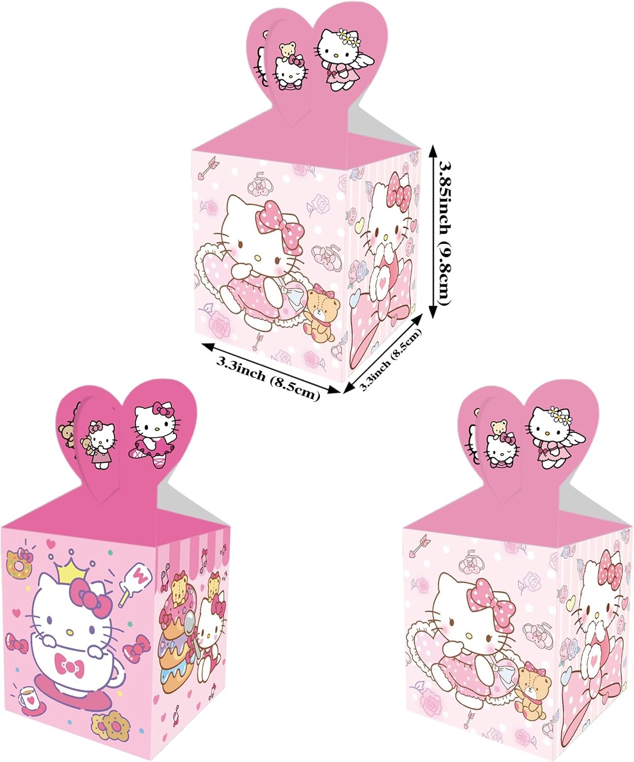 Roffatide 12pcs Kitty Party Gift Boxes Goodie Boxes for Birthday Party Decorations Accessories Sweets Biscuits for Children – Bild 2