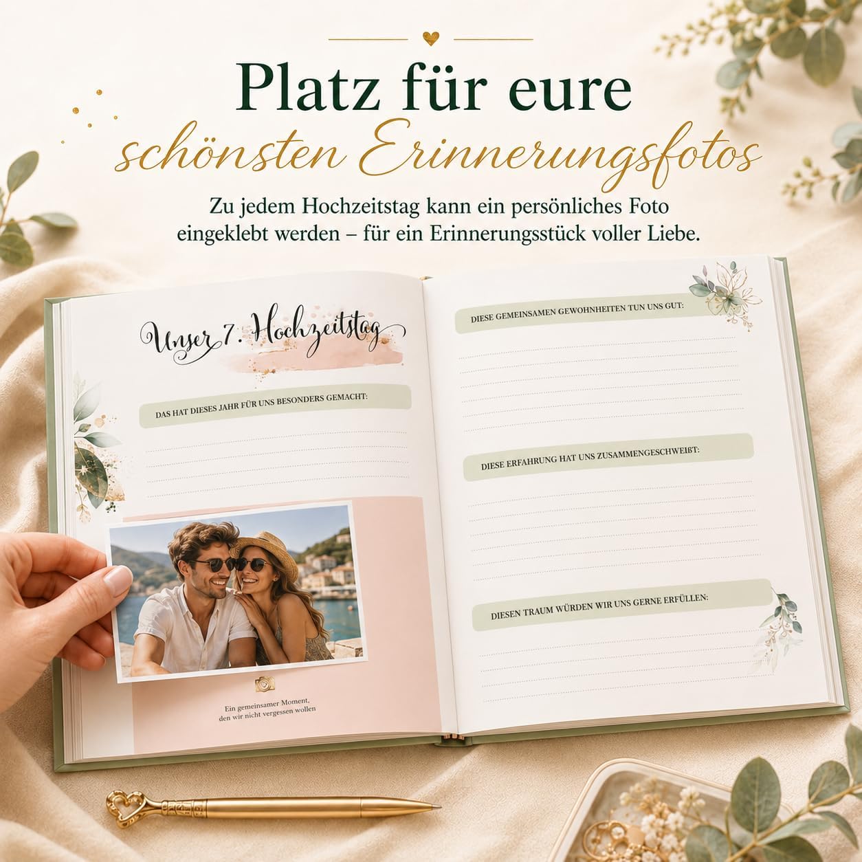 Unsere Hochzeitstage – Hochzeitstagebuch, Hochzeitsbuch & Hochzeitsgeschenk – Bild 5