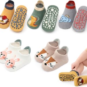 5 Pairs Baby Non-Slip Socks Non-Slip Baby Socks