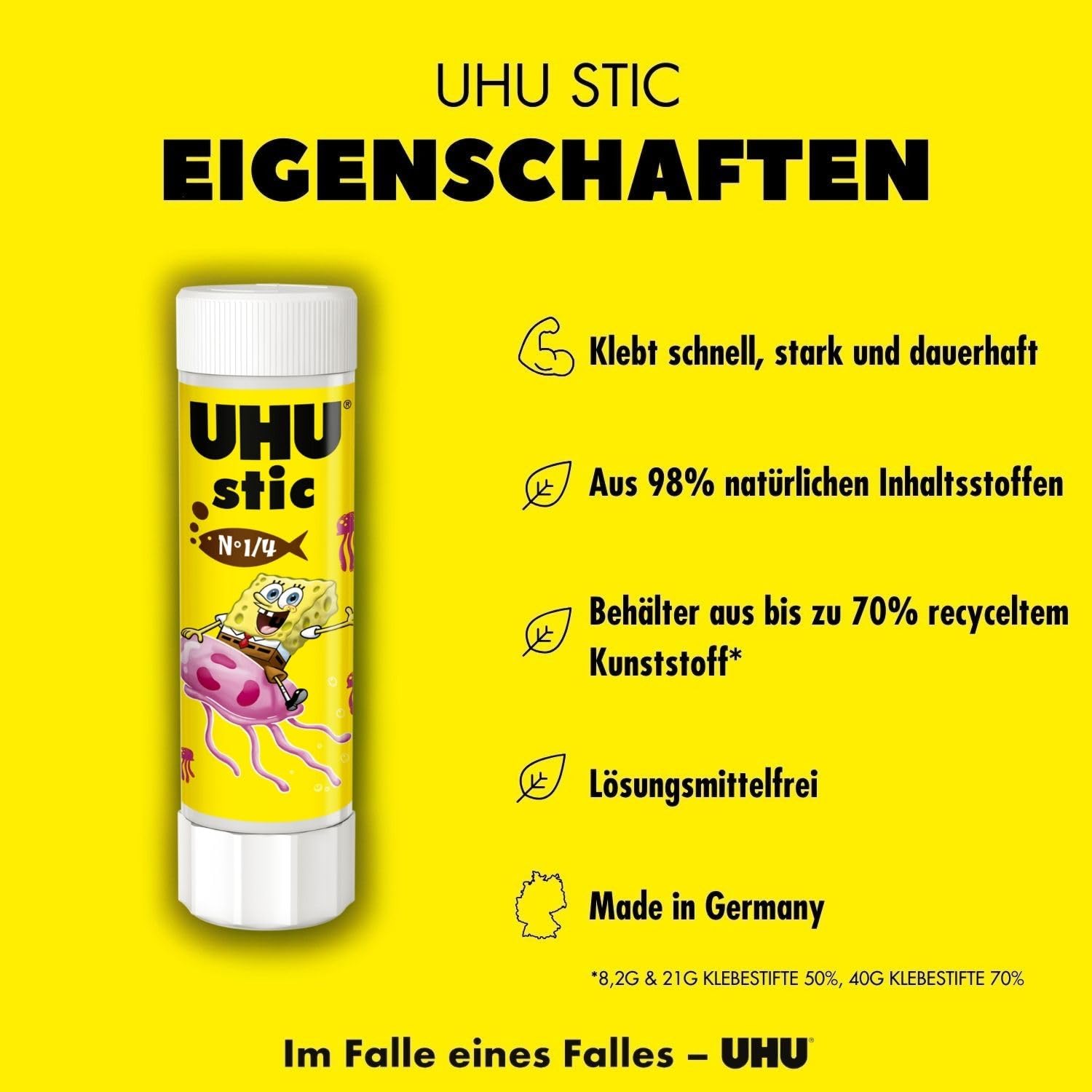 UHU stic Glue Stick BTS 2026 SPONGEBOB 5 x 21 g – Bild 2