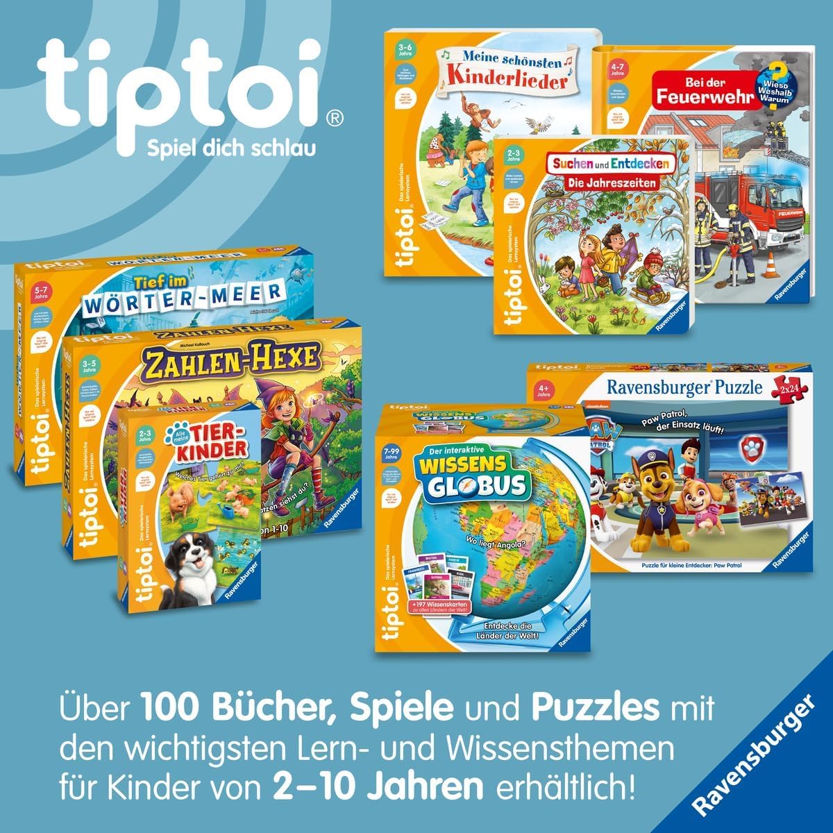 tiptoi Ravensburger Set: World Atlas (Children's Book) + 00110 Pen with World Map, Educational Toy for Children from 5 Years – Bild 8