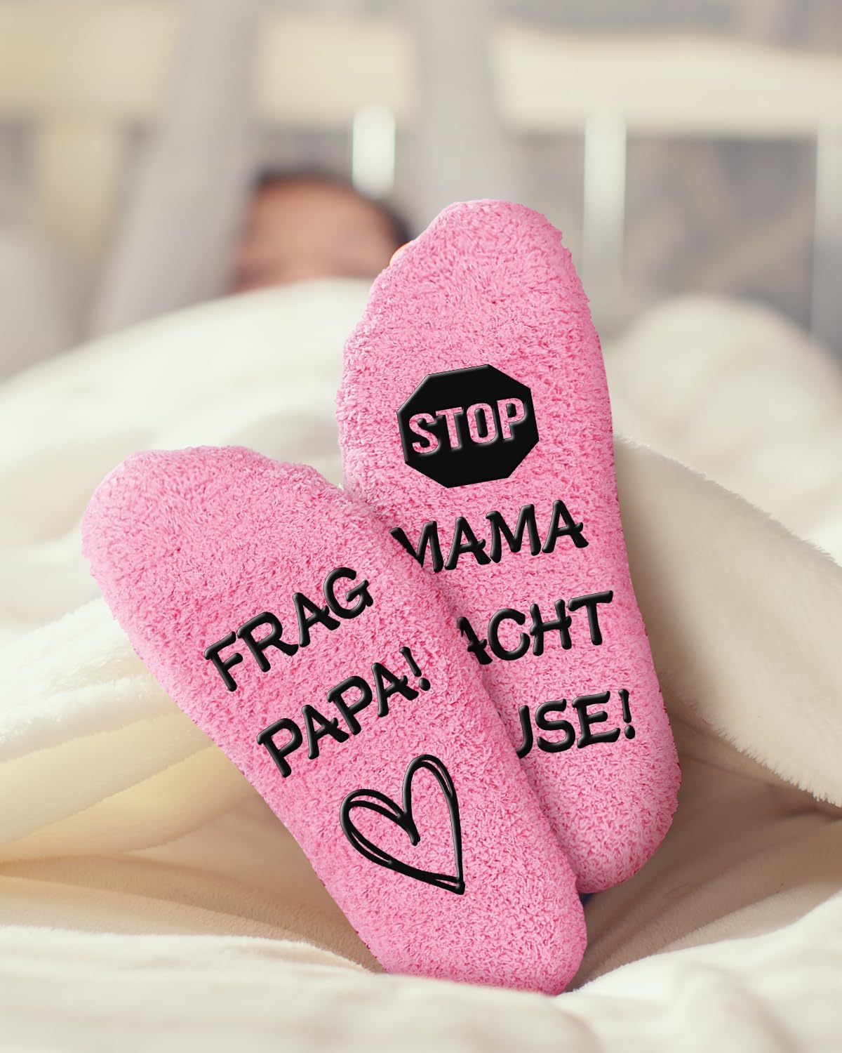 Socks Gift Mum 38-41 Non-Slip Cotton Funny Socks Women Mama Makes Break! Frag Papa! Gift for Women for Valentine's Day, Mother's Day – Bild 3