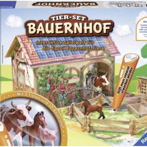 Ravensburger Tiptoi Animal Set Reiterhof – 00707 / Explore the Riding House and Take Care of the Horses Independently