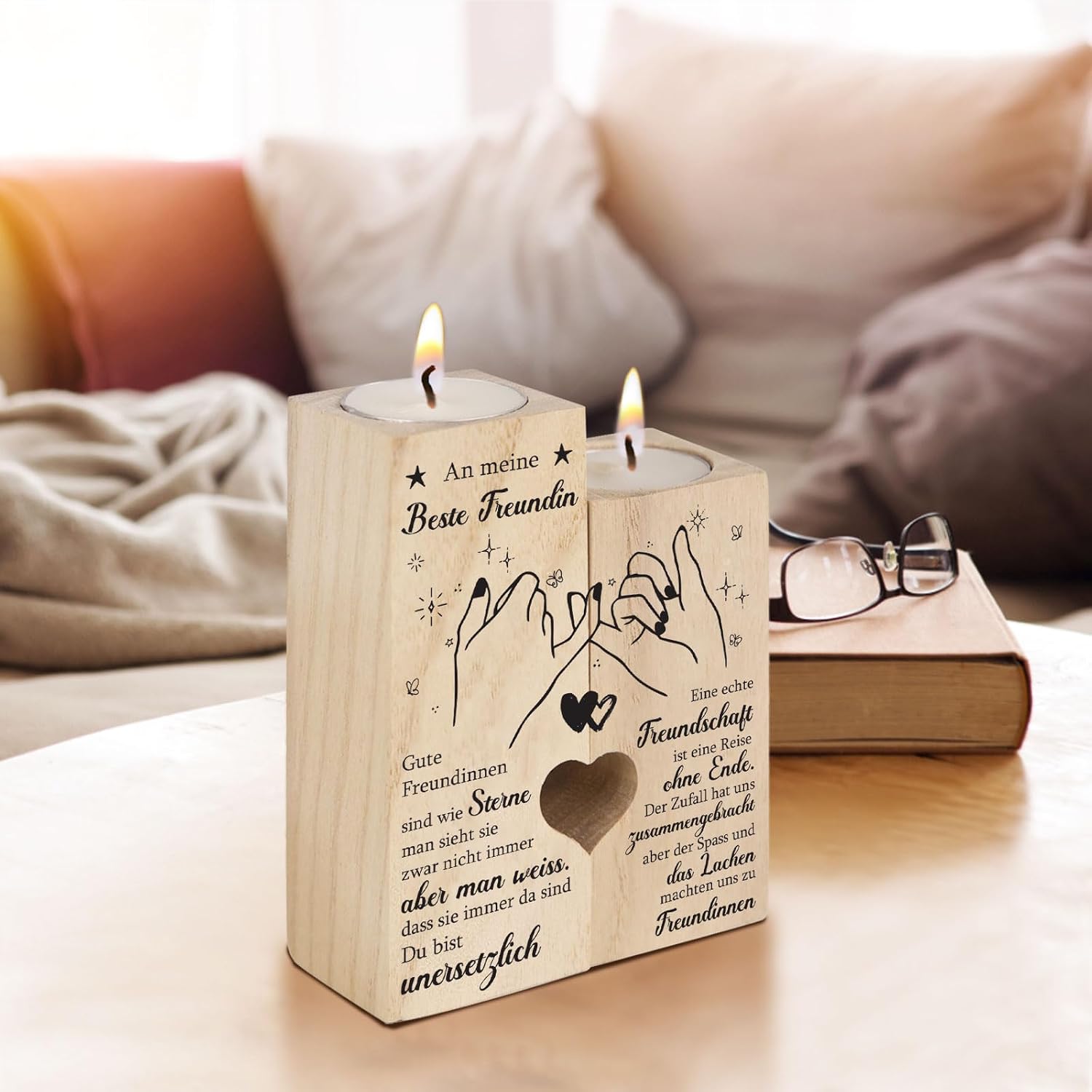 Gifts for Girlfriend, Personalised Candle Holder Gifts, Best Friend, Birthday Gift, Friendship Candlestick Gifts, BFF Gifts – Bild 5