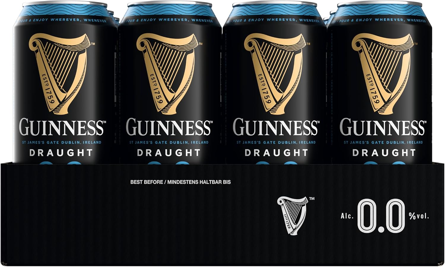 Guinness Draught 0.0 Alcohol Free, Disposable 24 x 0.44 L Tin – Bild 5