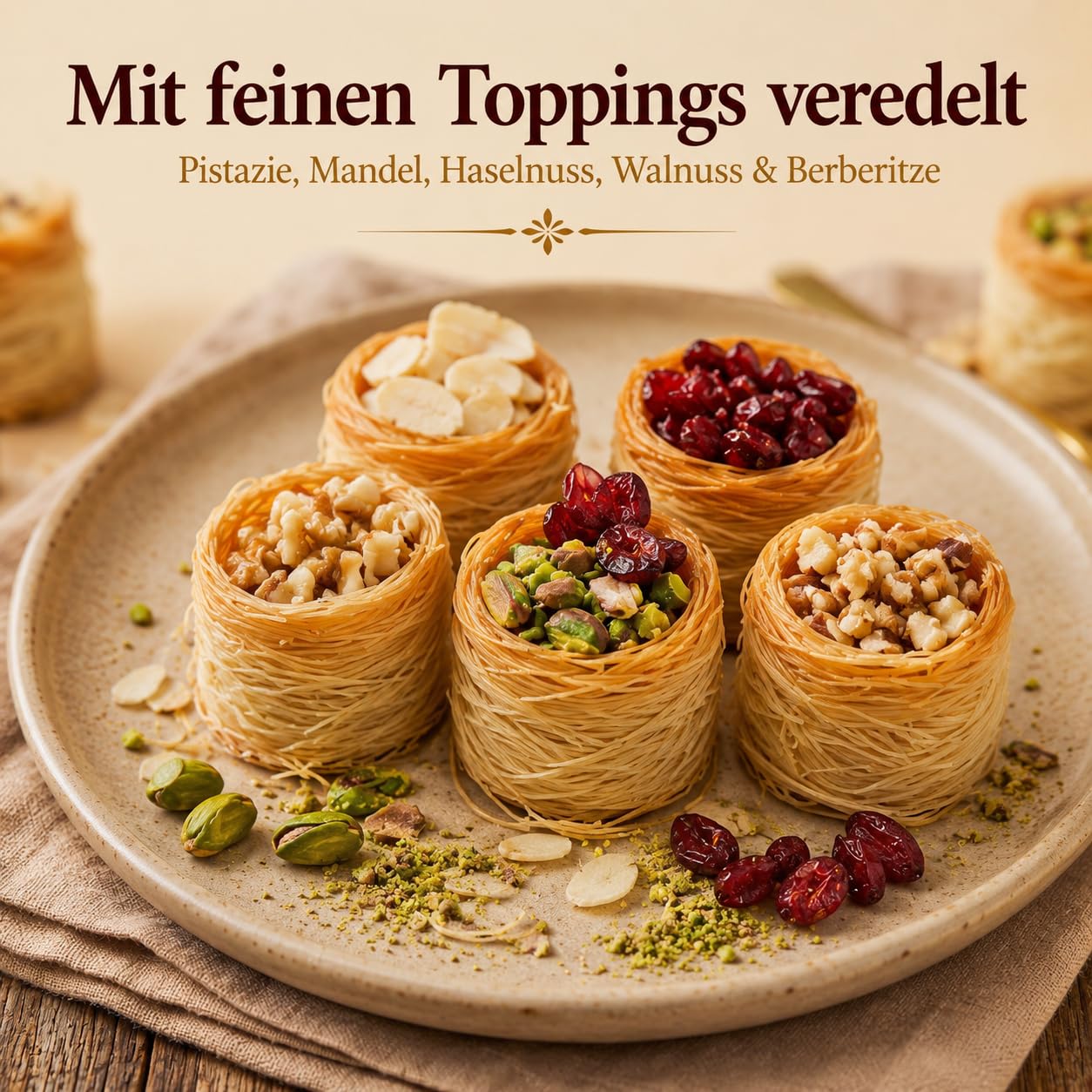 Balmy Kadayif Baklava Style Biscuit Cream & Nuts 180g – Bild 3