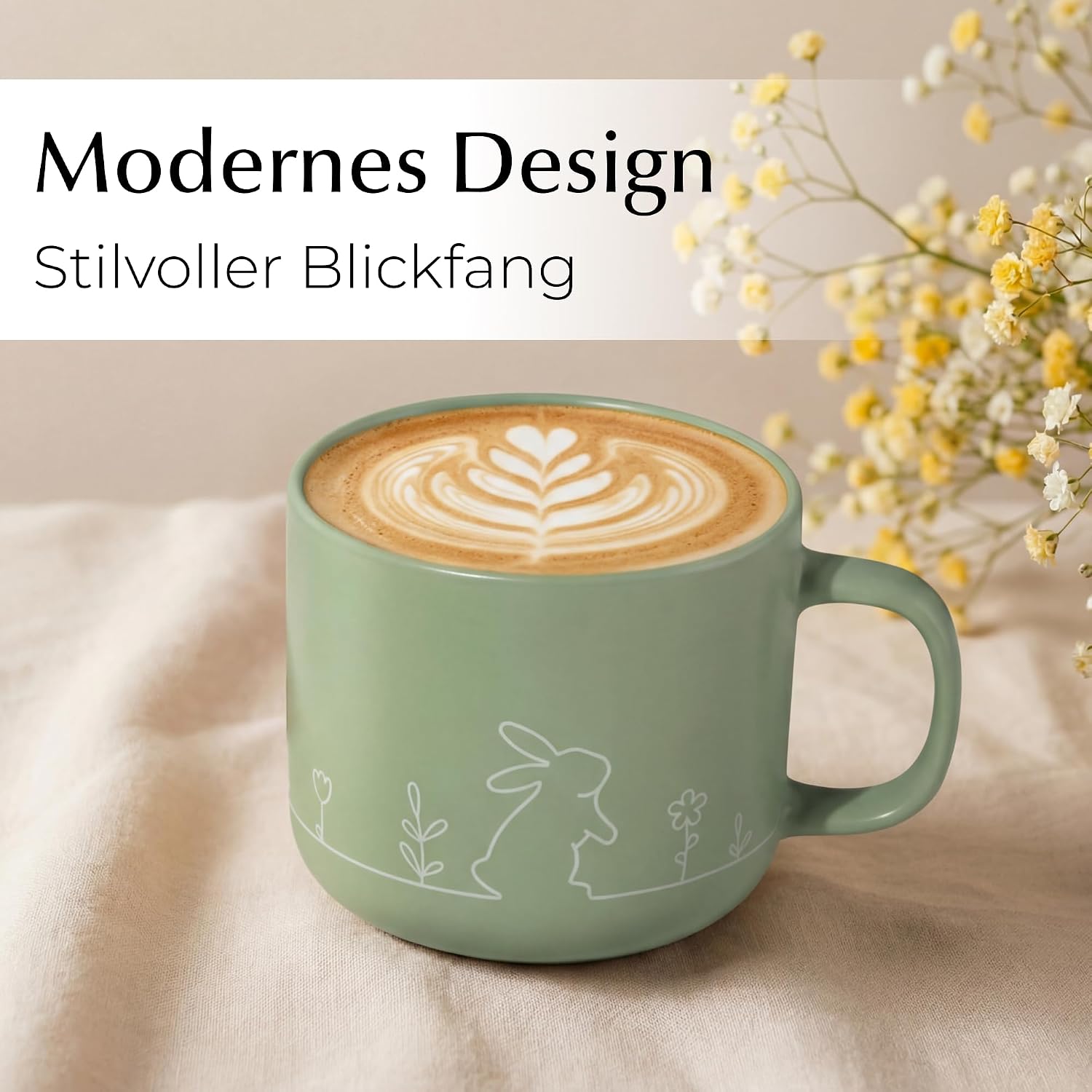 Miamio Easter Coffee Cups/Gift Set Ceramic Cups (450 ml) (Pastel) – Bild 2