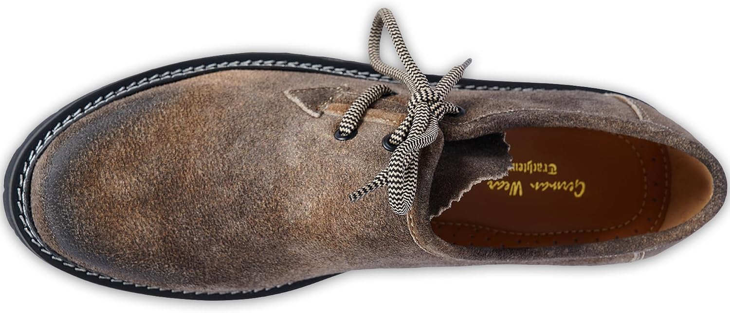 German Wear Haferlschuhe Traditional Shoes, Original, Handmade, Leather Shoes, Made of Suede, Genuine Leather Shoes, with 2 x Laces – Bild 7