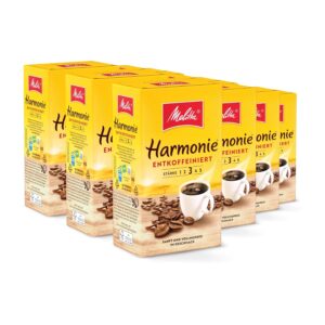 Melitta Harmonie Decaffeinated Filter Coffee, Strength 3/5, 12 x 500 g
