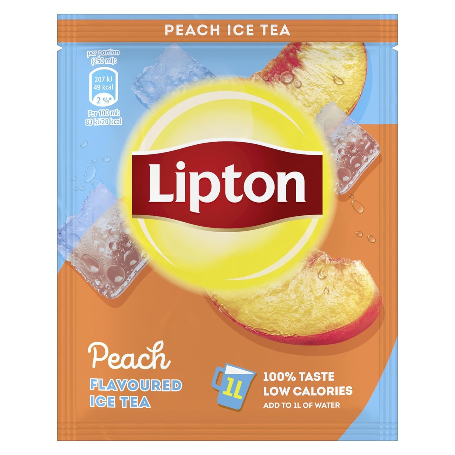 Lipton Iced Tea Powder Set, "Peach", for 18 L Instant Ice Tea, Drink Powder for Mixing, 18 x Sachets, Make Iced Tea Yourself – Bild 7