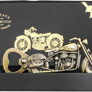 Vintage Motorcycle Beer Bottle Opener, Gift for Husband, Dad, Grandpa, Brother. Unique Birthday Gift for Beer Lovers and Motorcycle Fans, Motorcycle Beer Father’s Day Gift for Men