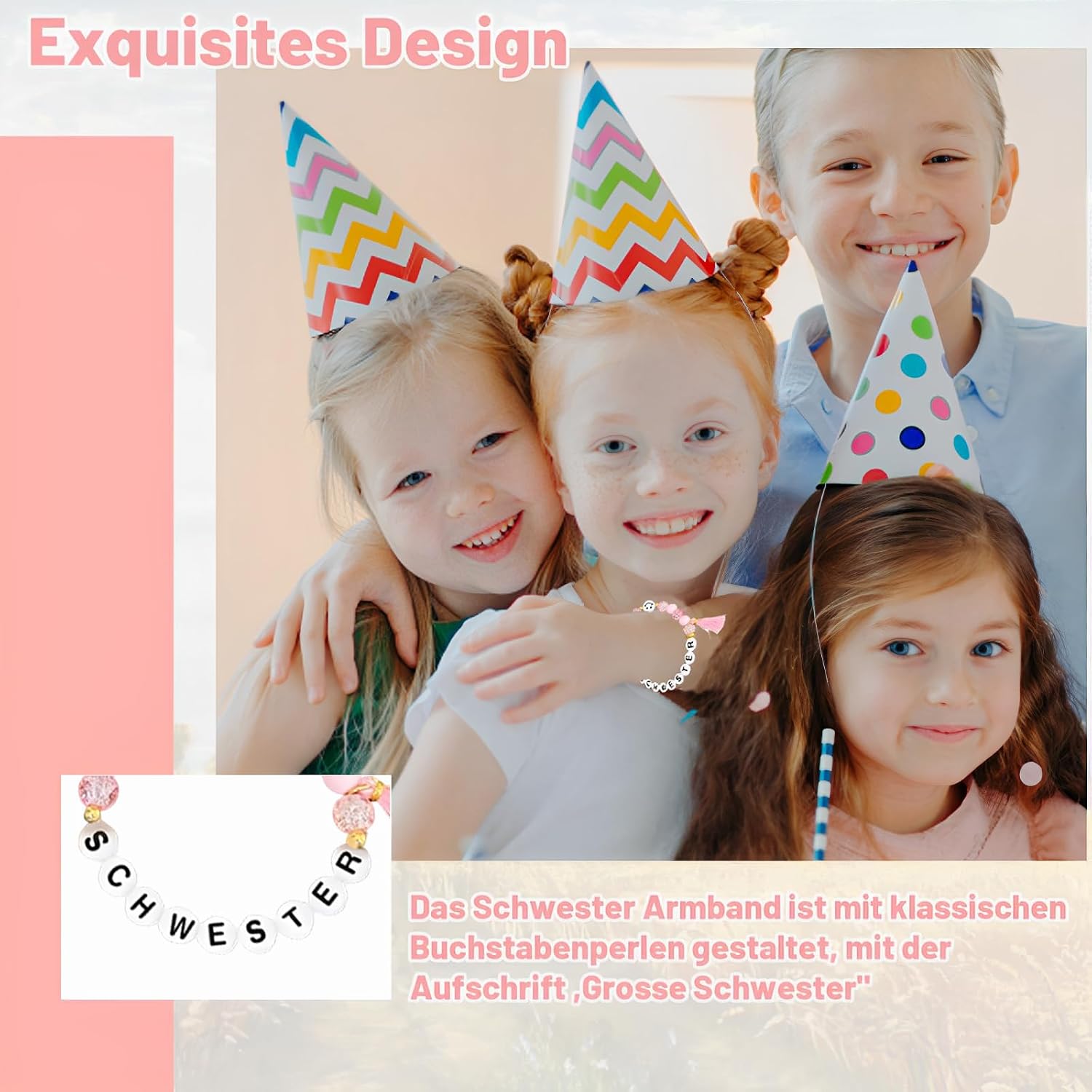 Big Sister Gift Set, Includes Bracelet, Card and Envelope, Gift for Birth Girl, Siblings Gift, Big Sister Gift for Child Girls, Birthdays and Anniversaries – Bild 6