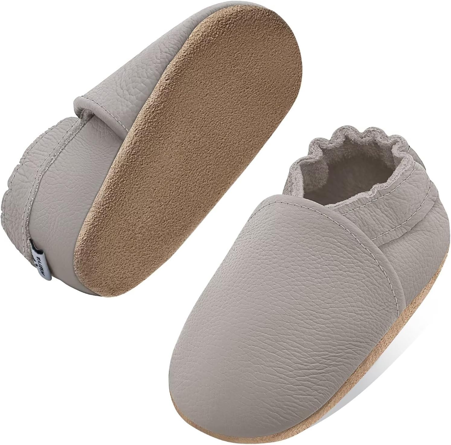HMIYA Soft Leather Crawling Shoes, Baby Shoes with Suede Soles, for Boys and Girls aged 0–6 Months, 6–12 Months, 12–18 Months and 18–24 Months – Bild 6
