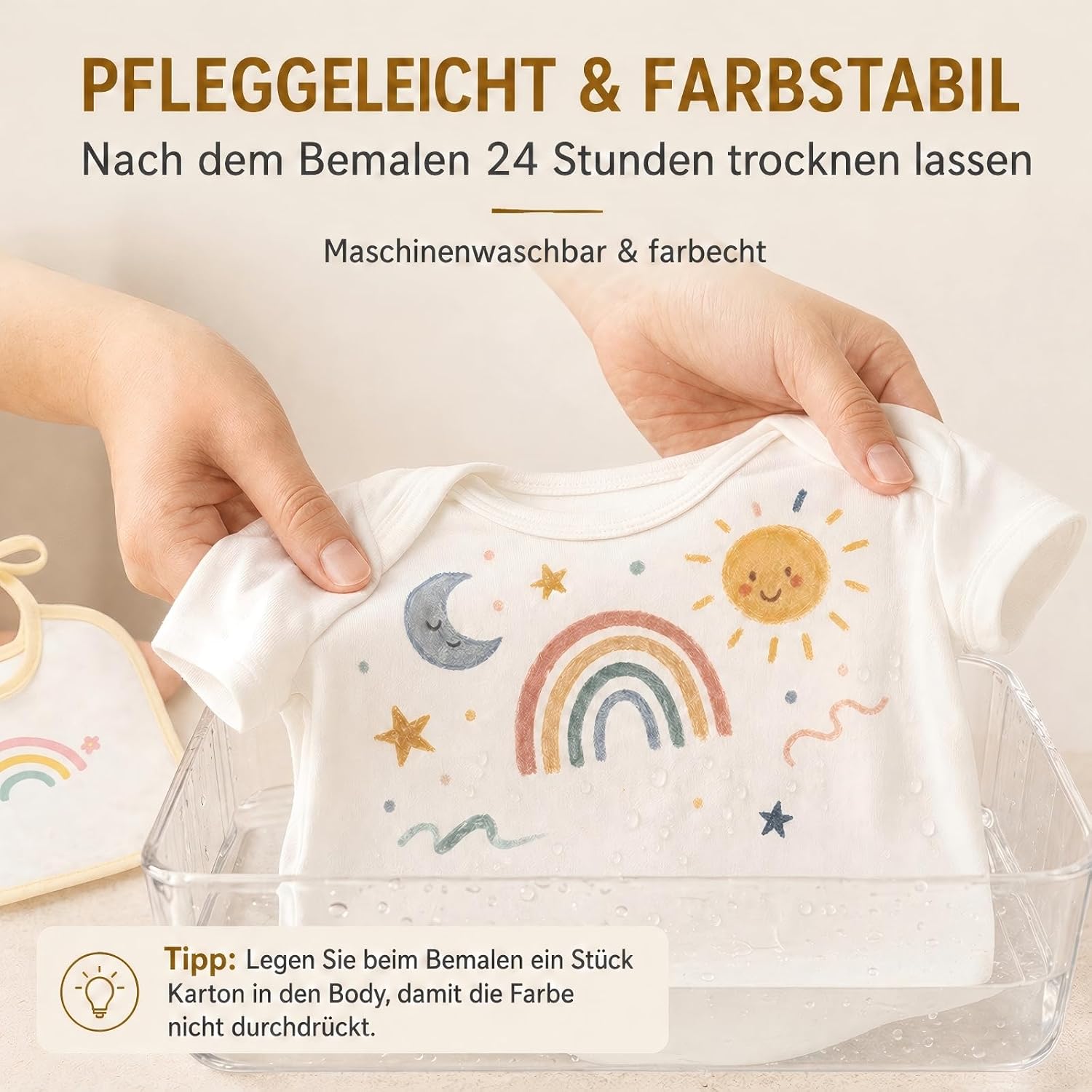 41 Piece Paint Bibs Baby Bodysuit to Paint - Baby Shower Games – Bild 8