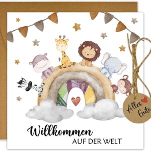 Card Birth Baby Money Gift with Envelope, Personalised Gifts Baby