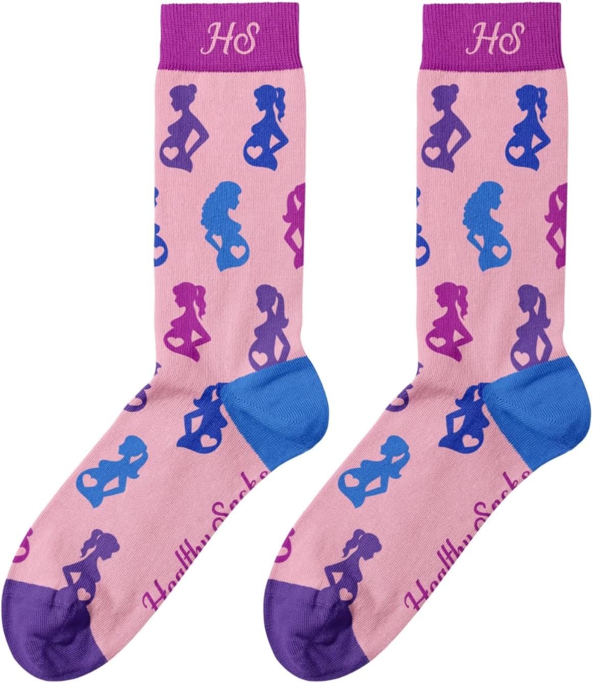Gravida Schwangerschaft Motivsocken – Geschenk für Hebamme, Schwangere, werdenden Papa & OB Krankenschwester | Babyparty & Geburt Geschenkidee | Bunte Baumwollsocken Damen Gr. 41-46 – Bild 3