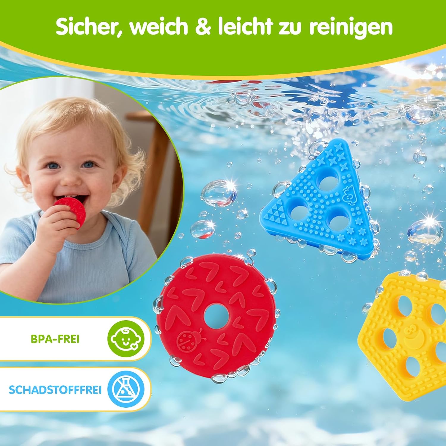 hahaland Baby Montessori Toy Silicone Stacking Cup 1 2 3 Years – Bild 5