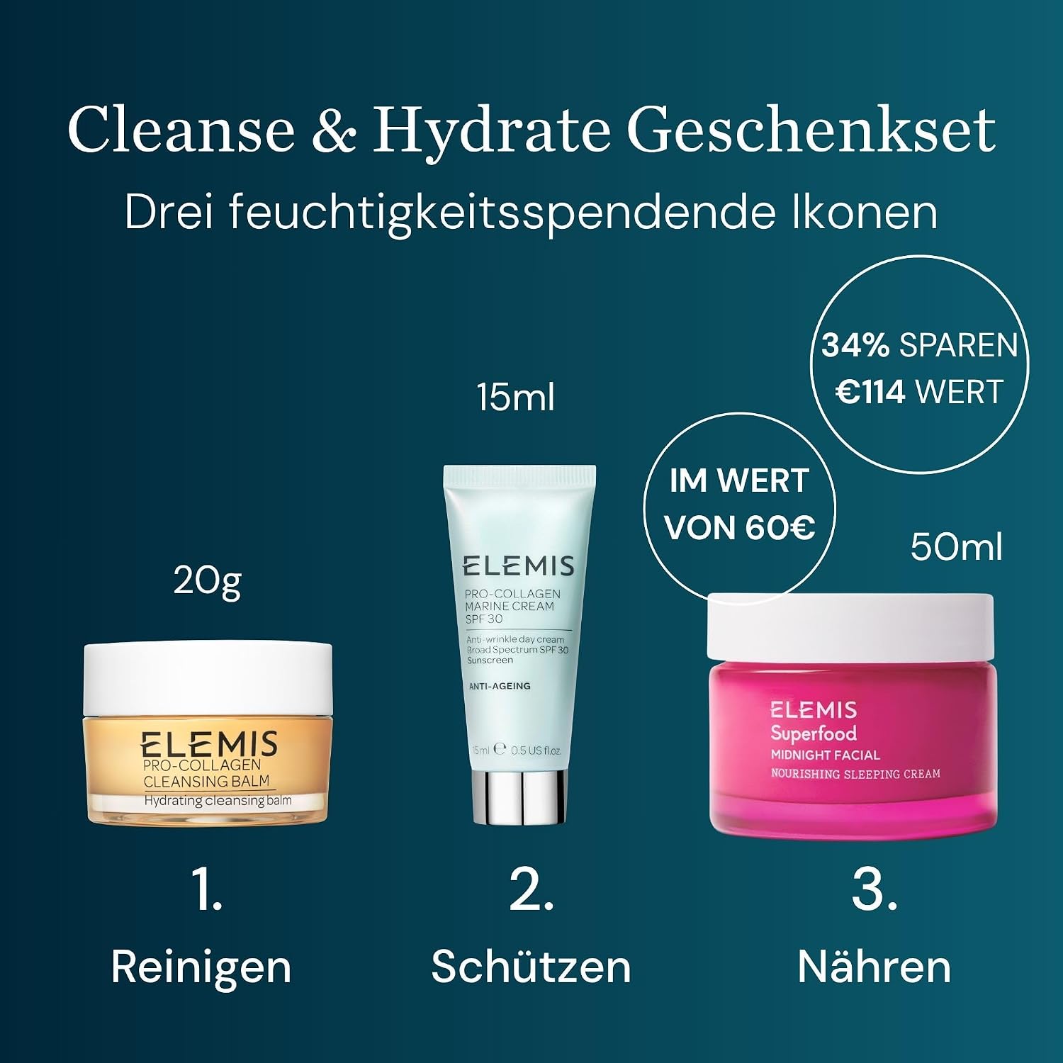 ELEMIS Gift Set - Luxury Skin Care Gift Set for Women - Radiant Glow Essentials for Face - Perfect Holiday, Birthday or Self Care Gift – Bild 2