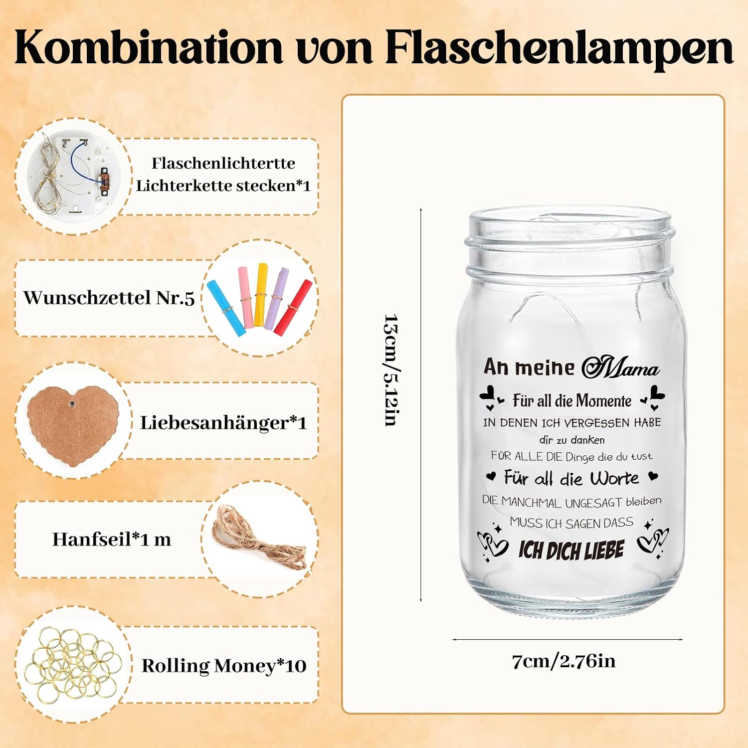 Gifts for Mum for Birthday, LED Bottle Light – Bild 3