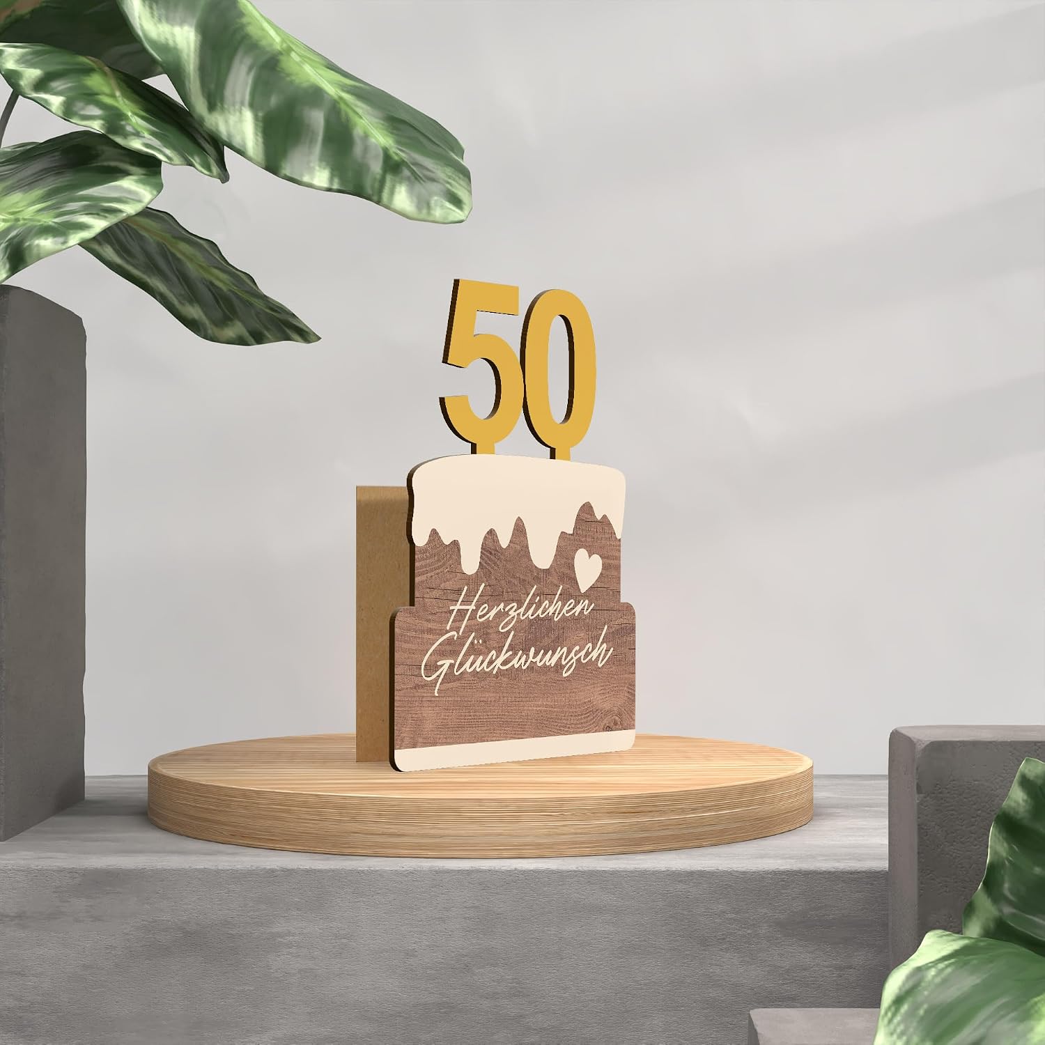 50th Birthday Card Cake Bday Wooden Card - Birthday Card with Envelope - Beautiful Birthday Card 50th Birthday Invitation Cards 50th Birthday Card, 50th Birthday Card, 50th Birthday Card – Bild 2
