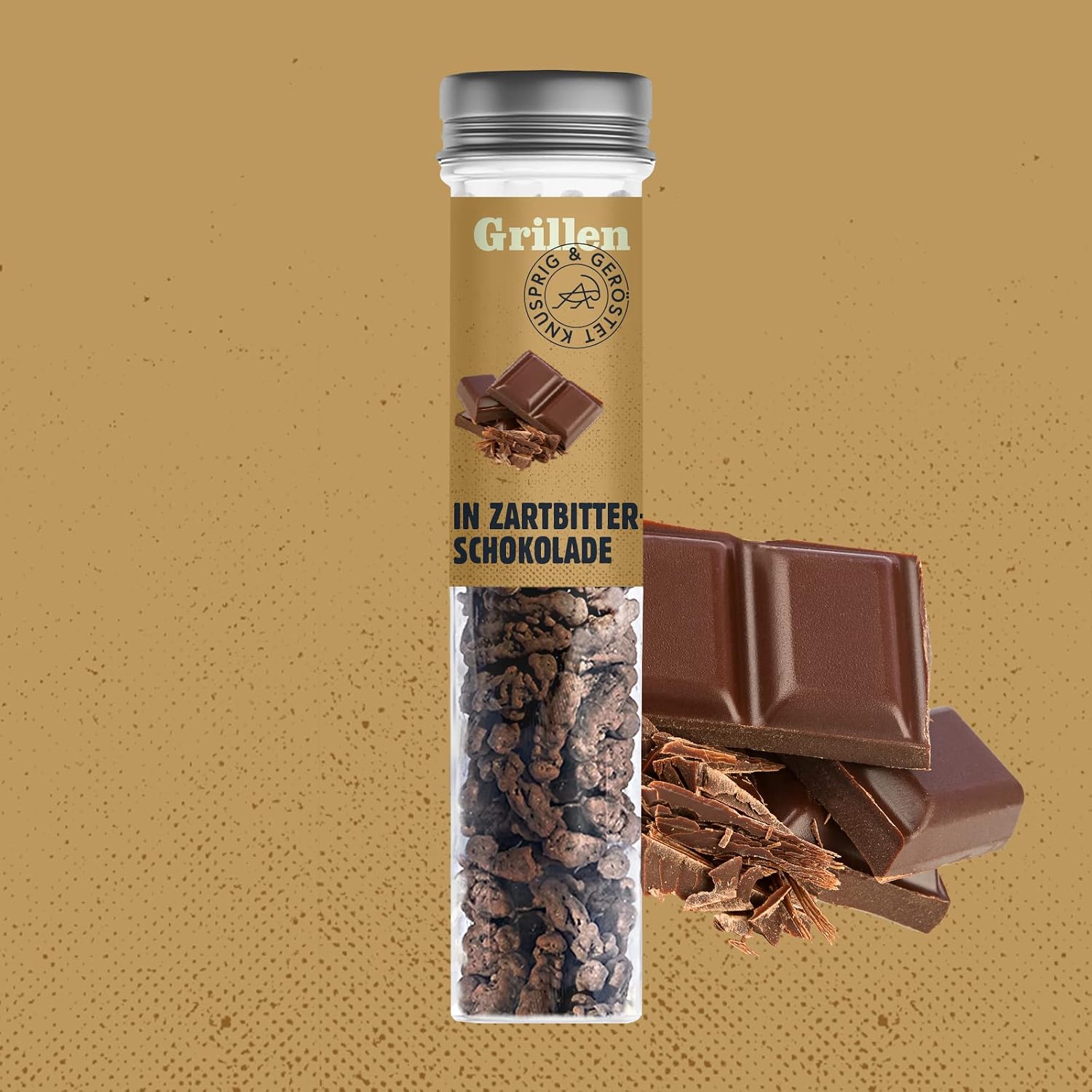 Sens Crispy Grilling with Chocolate - Original Gift for Food 4 x 30 g - Insect Snack in Reusable Wooden Spice Container - Premium Fine Food Gifts – Bild 4