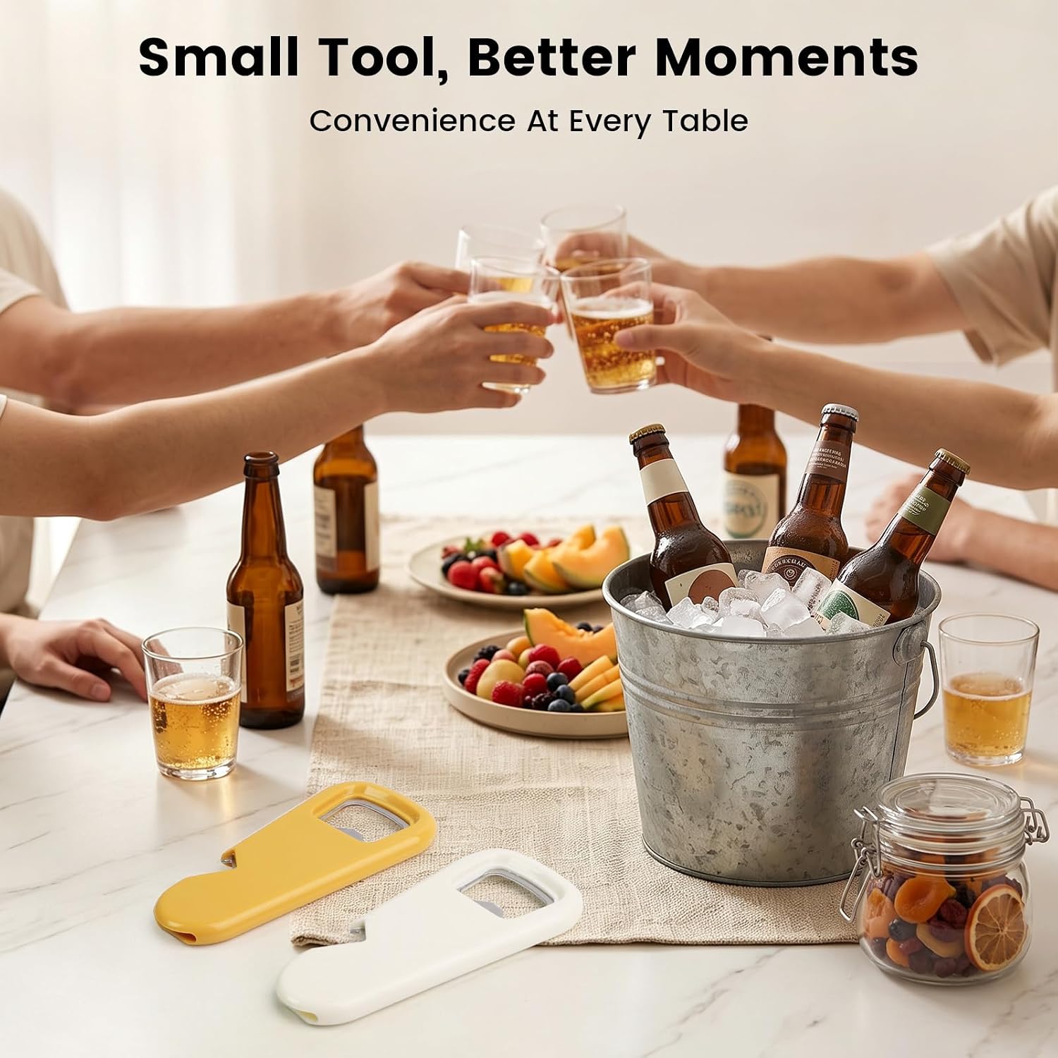 Set of 2 Magnetic Bottle Opener, 3-in-1 Beer Opener with Lid Catcher – Bild 7