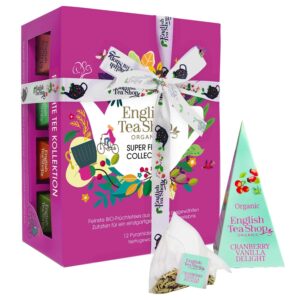 ETS Tea Gift Super Fruit Collection Organic Fruit Tea Gift Set for Birthday, Mother’s Day, Easter, Christmas, 6 x 2 Pyramid Bags