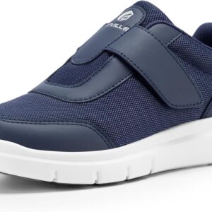 FitVille StrapEase V4 Men's Extra Wide Shoes with Fastening, Extra Wide Soft EasyTop Wings