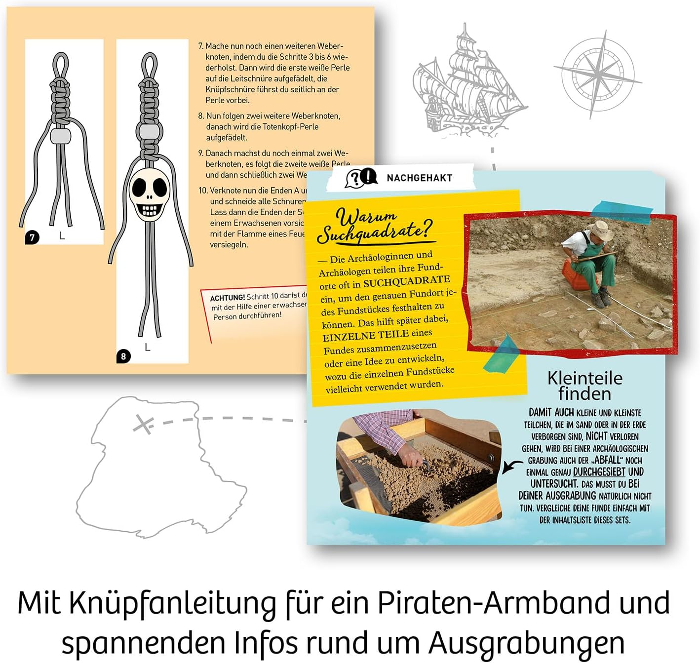 KOSMOS Pirate Treasure Experiment Set, Excavation Set from 7 Years – Bild 5